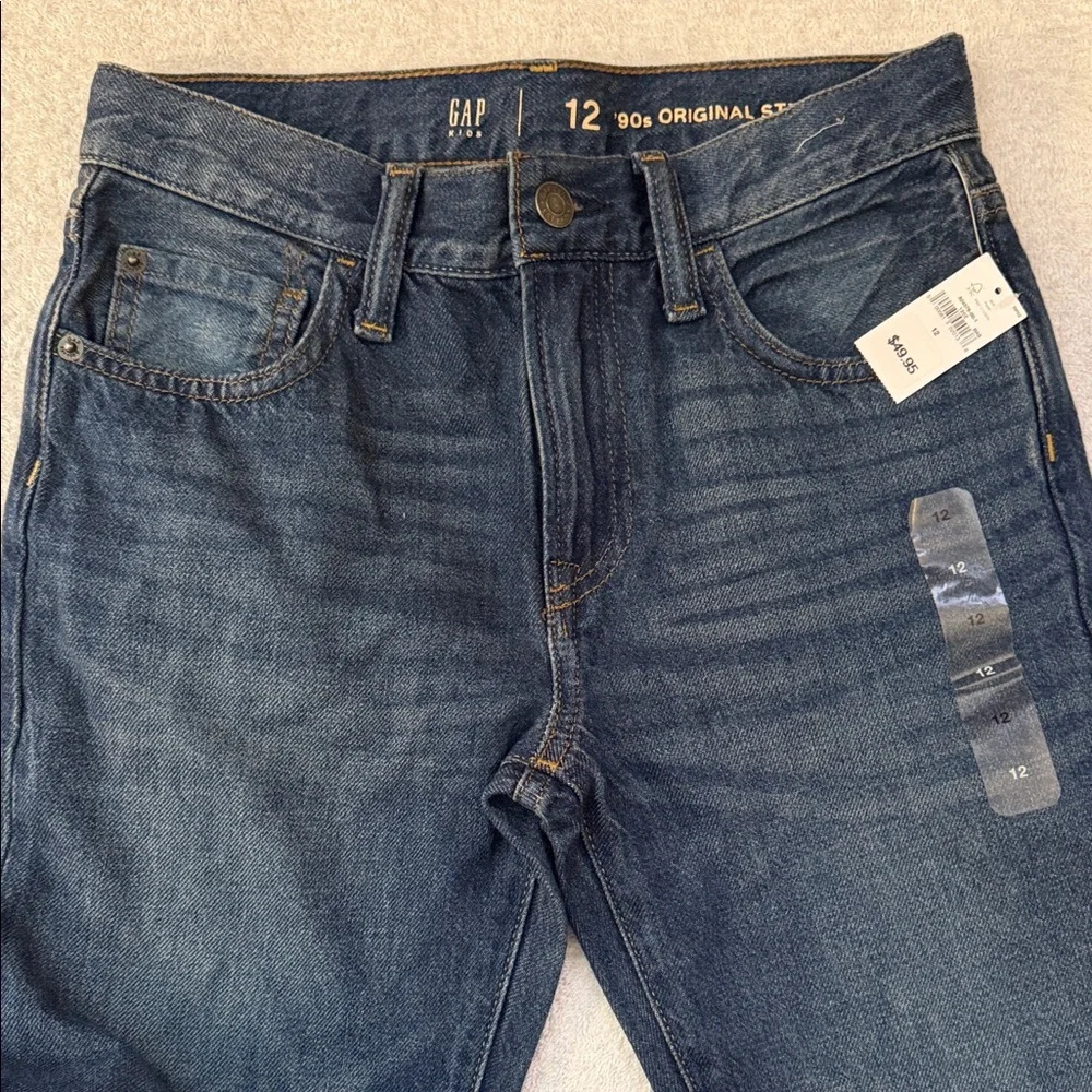 NWT GAP Kids 90s Original Straight Leg Medium Wash Denim Jeans Classic